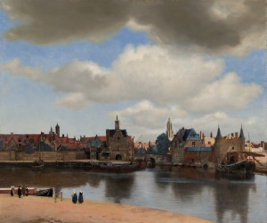Gezicht op Delft van J.Vermeer (bron: Mauritshuis)