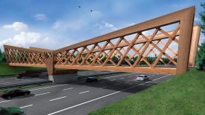 Houten brug (ontwerp: XX architecten)