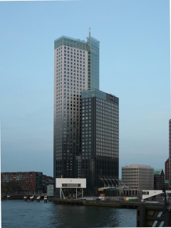 Maastoren Rotterdam, 165m hoog, constructie Zonneveld Ingenieurs 