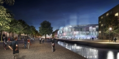 Voor de borrel het projectbezoek aan Stadskantoor en station Delft (ontwerp: Mecanoo) 