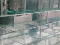 UV verlijmde glazen bakstenen in Cristal Houses Amsterdam (bron: ABT)